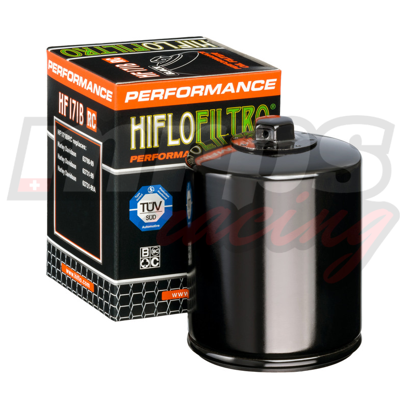 Filtre à huile Hiflofiltro HF171BRC noir brillant type racing