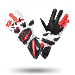 Gants racing Spyke Tech Pro White/Red/Black (taille M)