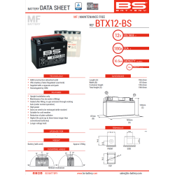 Batterie BS Battery BTX12-BS