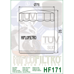 Filtre à huile Hiflofiltro HF171C chromé