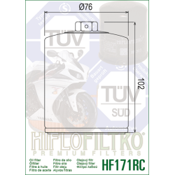 Filtre à huile Hiflofiltro HF171BRC noir brillant type racing