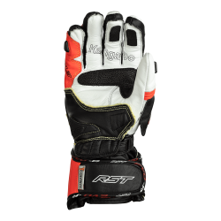 Gants racing RST TracTech Evo R Race White/Black/Flo Red (taille M)