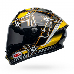 Casque Bell Star MIPS Isle of Man Gloss Black/Yellow (taille XL)