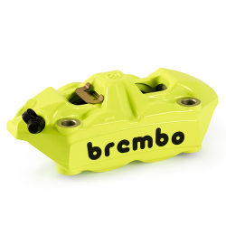 Étrier de frein Brembo M4 34/34 Monobloc 100mm 120.9885.84 (jaune fluo, droit)