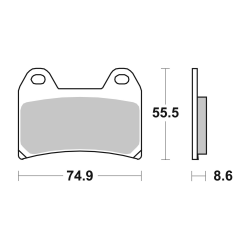 Plaquettes de frein Brembo Z03 M548Z03 (107A48674)