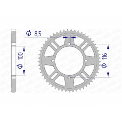 Couronne AFAM aluminium...