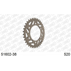 Couronne AFAM aluminium type 51602 pas 520 (38 dents)