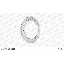 Couronne AFAM aluminium type 72303 pas 520 (48 dents)