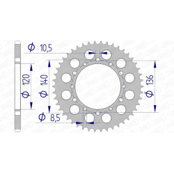 Couronne AFAM aluminium...
