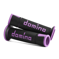 Revêtements de poignées Domino A450 Black/Purple Road-Racing Grips