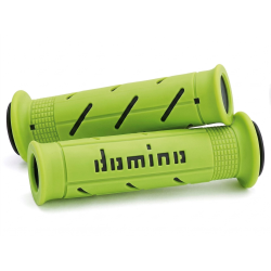 Revêtements de poignées Domino A250 Yellow Fluo/Black Road-Racing Grips