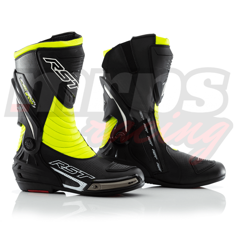 Bottes racing RST TracTech Evo III Sport Black/Flo Yellow (taille 41)