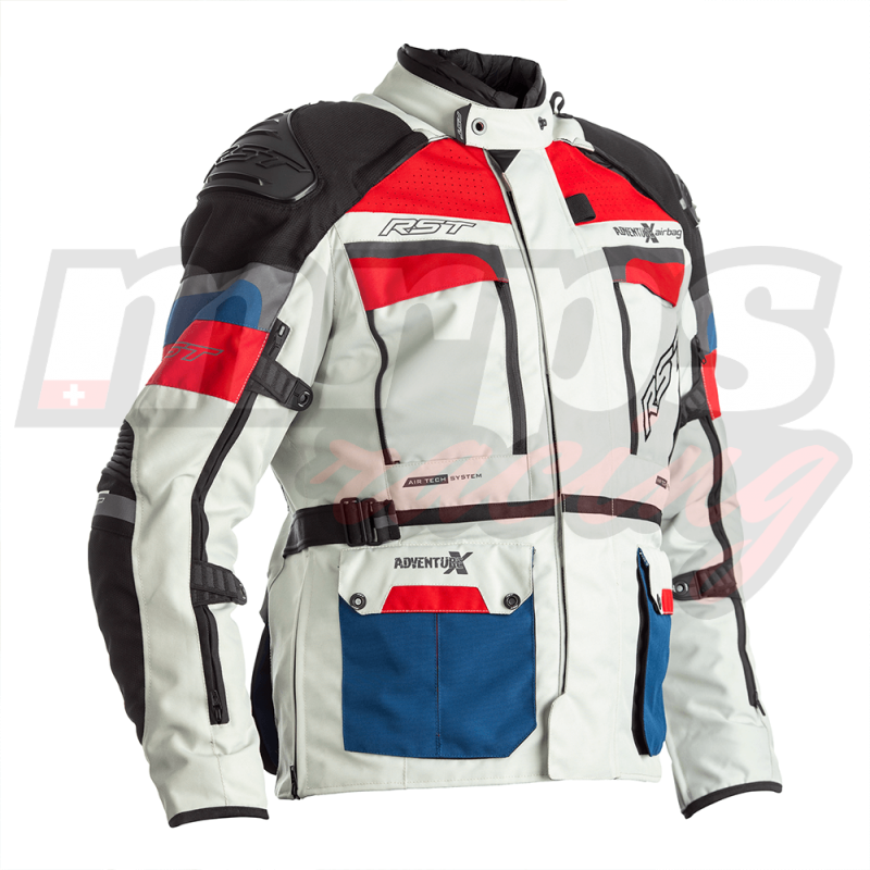 Veste textile RST Pro Series Adventure-X Airbag Ice/Blue/Red (taille XL)