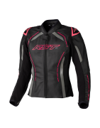 Veste cuir femme RST S-1 Ladies Black/Grey/Neon Pink