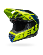 Casque Bell Moto-10 Spherical Sliced Matte/Gloss Retina/Blue