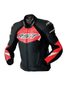 Blouson cuir RST Tractech Evo D3O Black/Flo Red