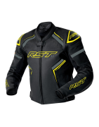 Blouson cuir RST S-1 D3O Black/Grey/Flo Yellow