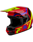 Casque enfant/junior FLY Racing Kinetic Youth Scrap Red/Hi-Vis/Purple/Black