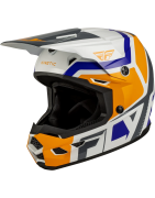 Casque enfant/junior FLY Racing Kinetic Youth Scrap White/Orange/Blue/Grey